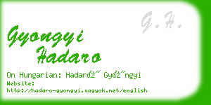 gyongyi hadaro business card